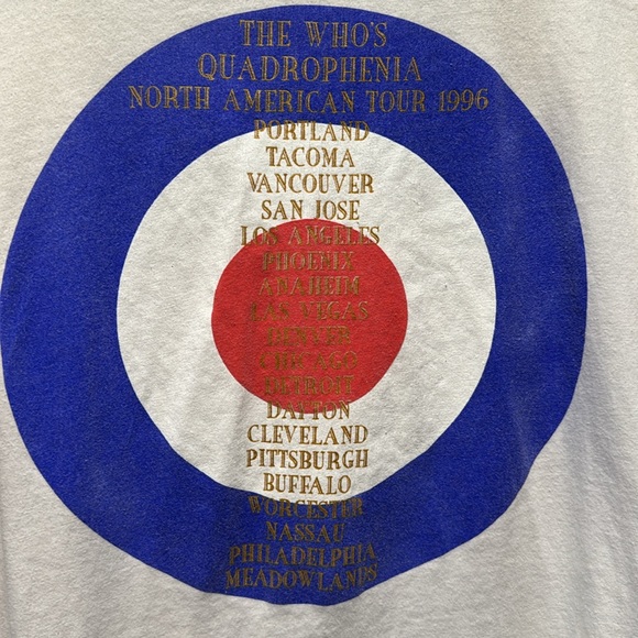 Vintage The Who Quadrophenia North American Tour 1996 t-shirt. Size XL. - Picture 3 of 5